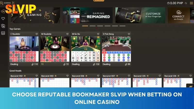 Choose a reputable bookmaker SLVIP when betting on online casino