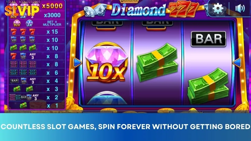 Countless slot games, spin forever without getting bored!