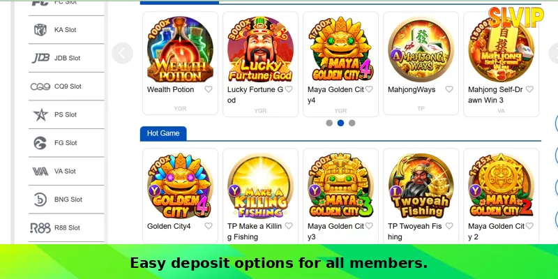 Easy deposit options for all members