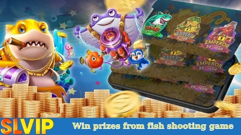 Win prizes from fish shooting game