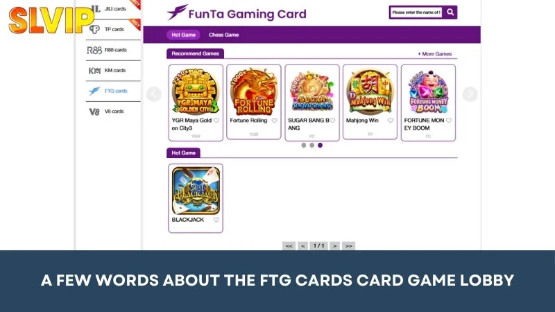 A few words about the FTG Cards game lobby