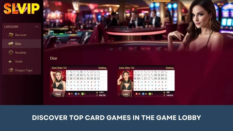 Discover top card games in the game lobby