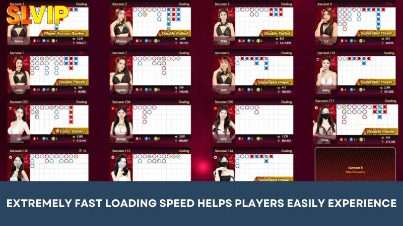 Extremely fast loading speed helps players easily experience