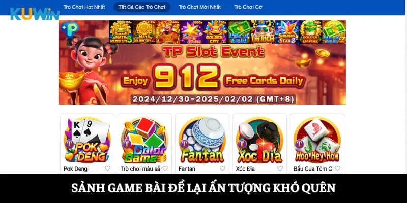 Sảnh game bài để lại ấn tượng khó quên