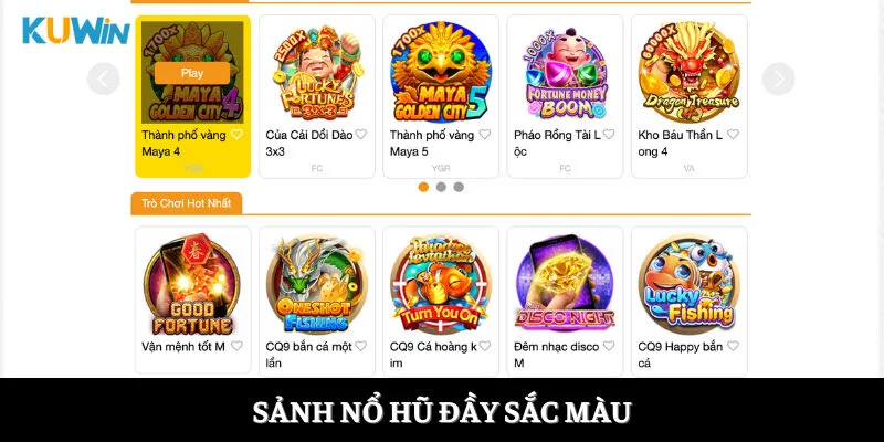 Sảnh nổ hũ đầy sắc màu