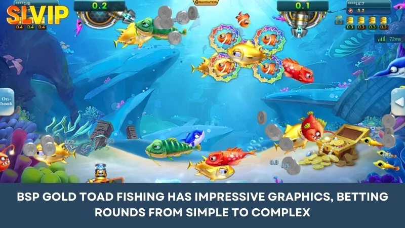 BSP Gold Toad Fishing has impressive graphics, betting rounds range from simple to complex